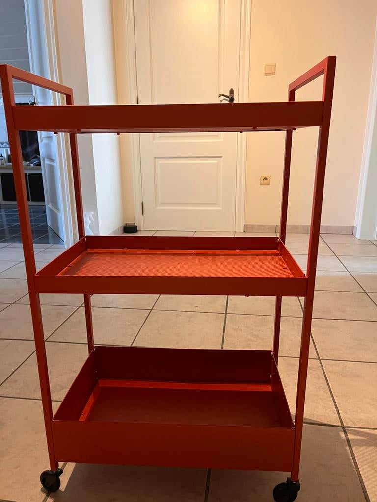 Rolkastje IKEA steenrood - NISSAFORS, Ophalen, Zo goed als nieuw