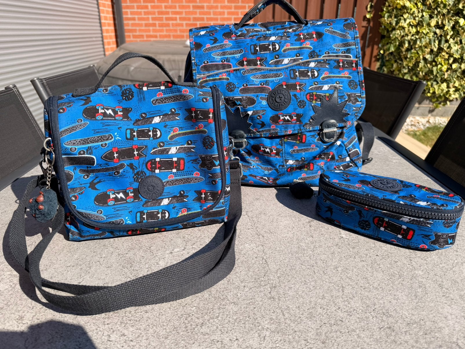 Set de articles kipling : cartable + plumier + sac à lunch, Enlèvement, Comme neuf