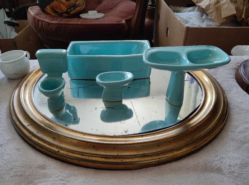 Ancien mobilier salle de bain miniature maison de poupéE, Enlèvement ou Envoi