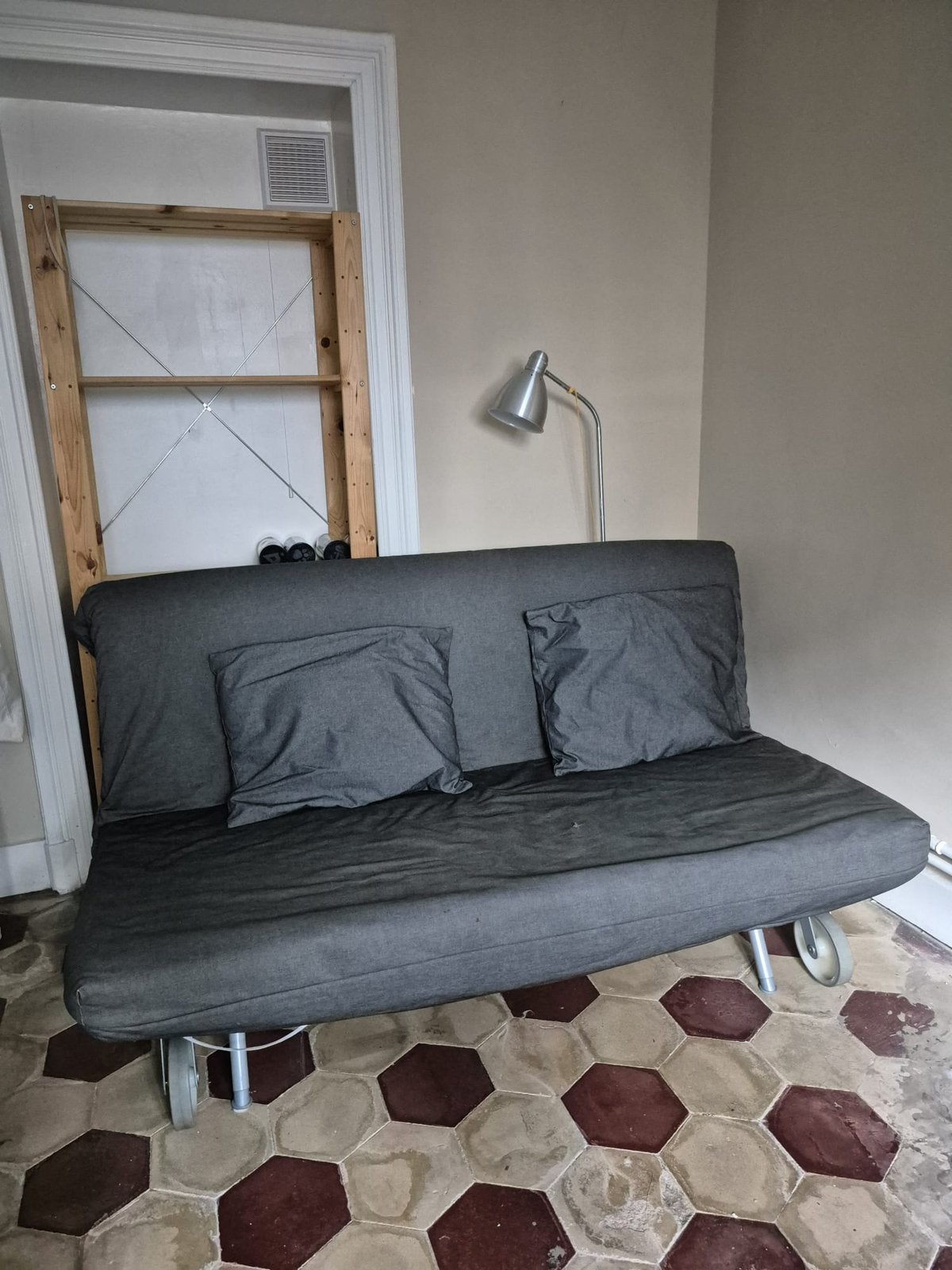 canapé-lit futon IKEA PS - 2 places, Enlèvement, Utilisé, Deux personnes, 160 cm