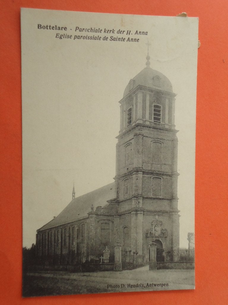 Merelbeke - Bottelare Parochiale kerk der H. Anna, Ophalen of Verzenden, Voor 1920, Gelopen, Oost-Vlaanderen