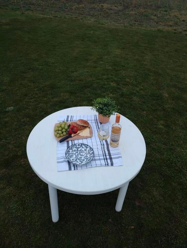 50 witte kunststof tuintafels, Tuin en Terras, Tuintafels, Ophalen, Kunststof
