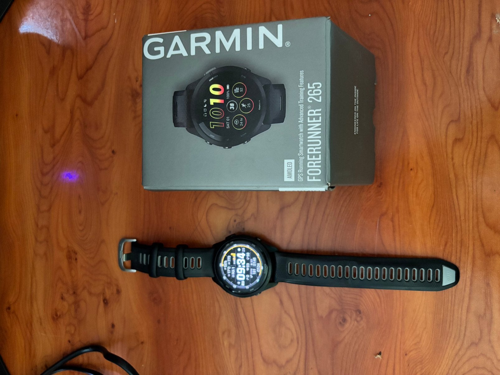 Garmin Forrunner 265, Handtassen en Accessoires, Horloges | Kinderen, Zo goed als nieuw, Jongen of Meisje, Zwart, Ophalen