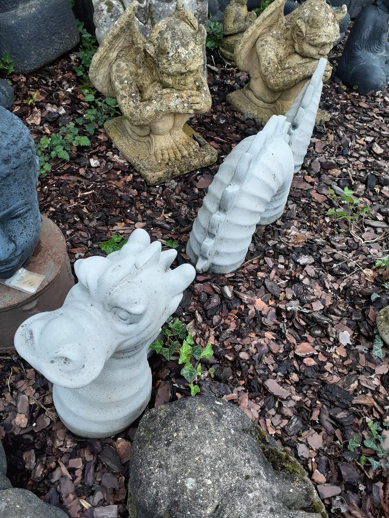 DRAGON EN PIERRE PATINEE, Jardin & Terrasse, Enlèvement, Neuf, Autres matériaux, Autres types