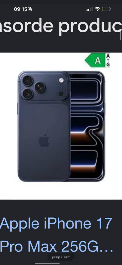 Iphone 17 pro max 256 gb, Telecommunicatie, Mobiele telefoons | Apple iPhone, Ophalen, Zo goed als nieuw, 256 GB