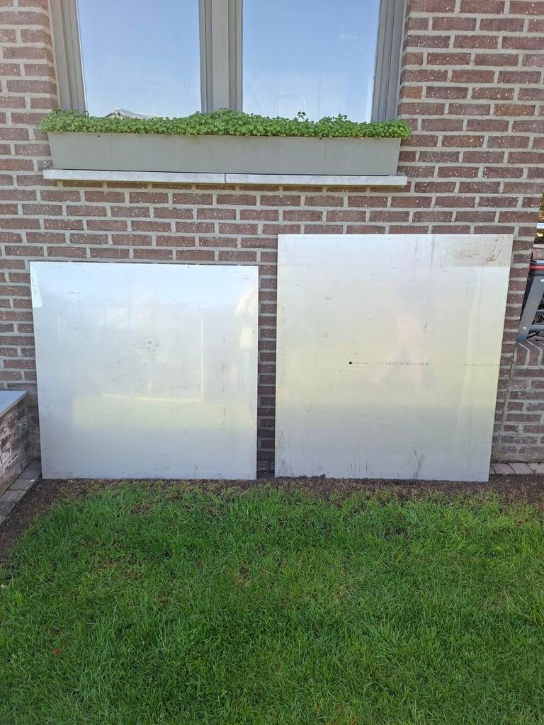 2  inox platen 316  2mm zie maten foto's, Ophalen