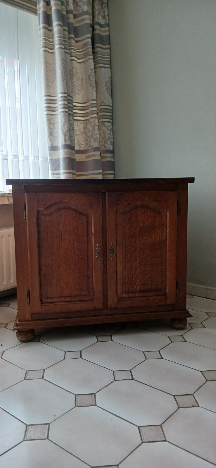 Tv hoekkast, Ophalen, Eikenhout, 50 tot 100 cm, Zo goed als nieuw
