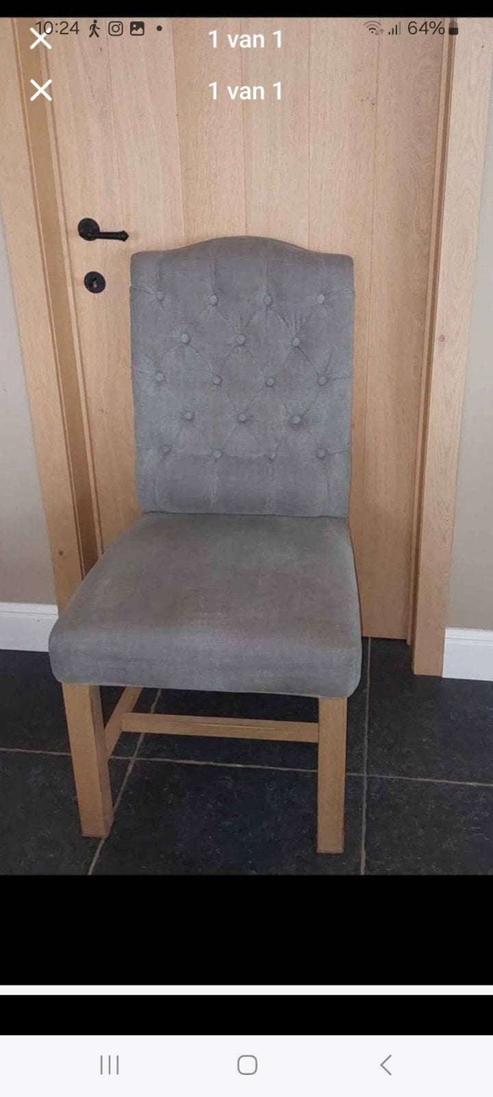 6 eiken stoelen, Enlèvement