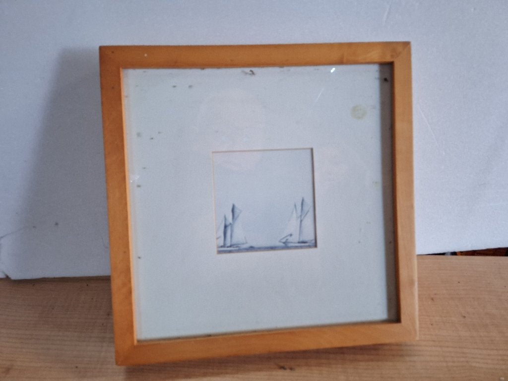 litho zeilboot, Antiek en Kunst, Ophalen of Verzenden