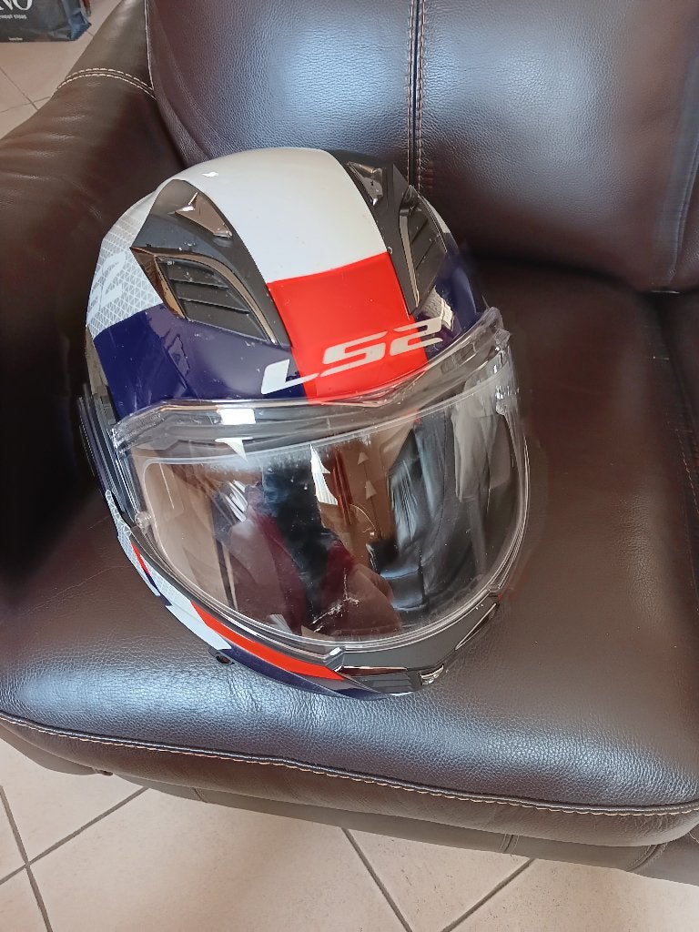 Casque moto LS2 Vailant2 amovible, Autres marques, Seconde main, Enlèvement ou Envoi, Casque système