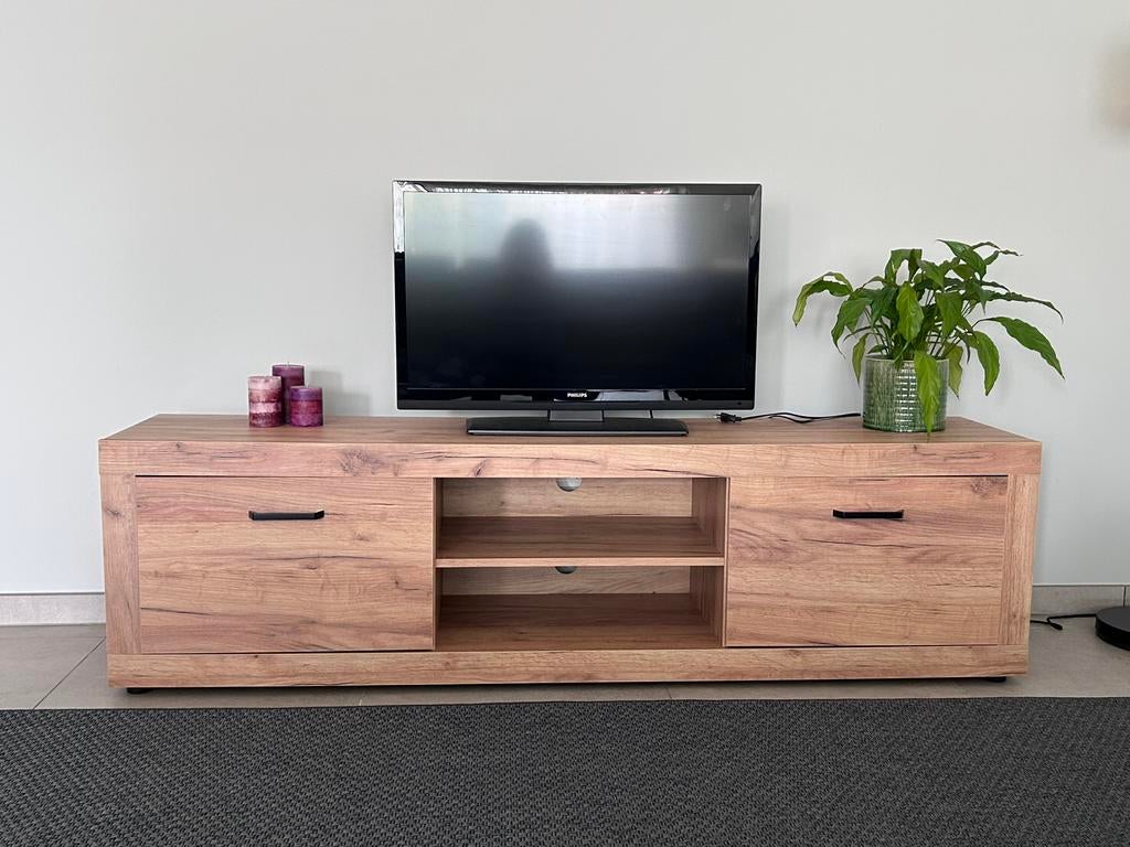 TV meubel wild naturel eiken kleur - NIEUw, Huis en Inrichting, Kasten |Televisiemeubels, Ophalen, 150 tot 200 cm, Nieuw, Minder dan 100 cm