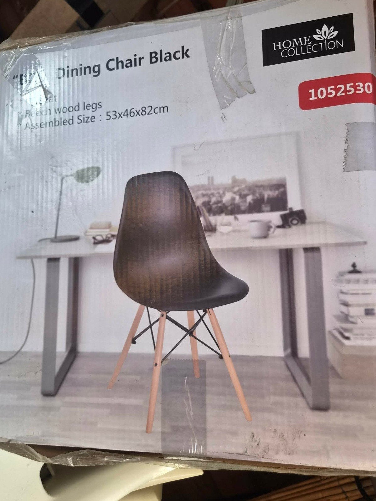 4 chaises noires   53x46x83 Home Collection, Enlèvement
