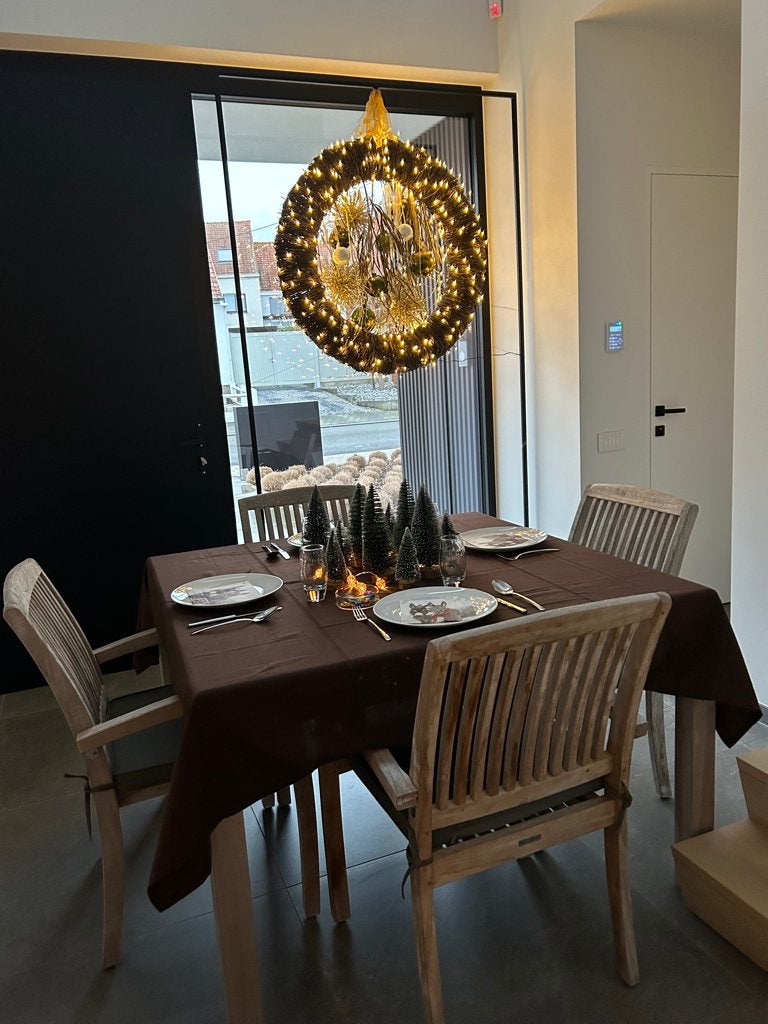 Kerstkrans met lichtjes, Huis en Inrichting, Ophalen, Krans, Zo goed als nieuw, 100 cm