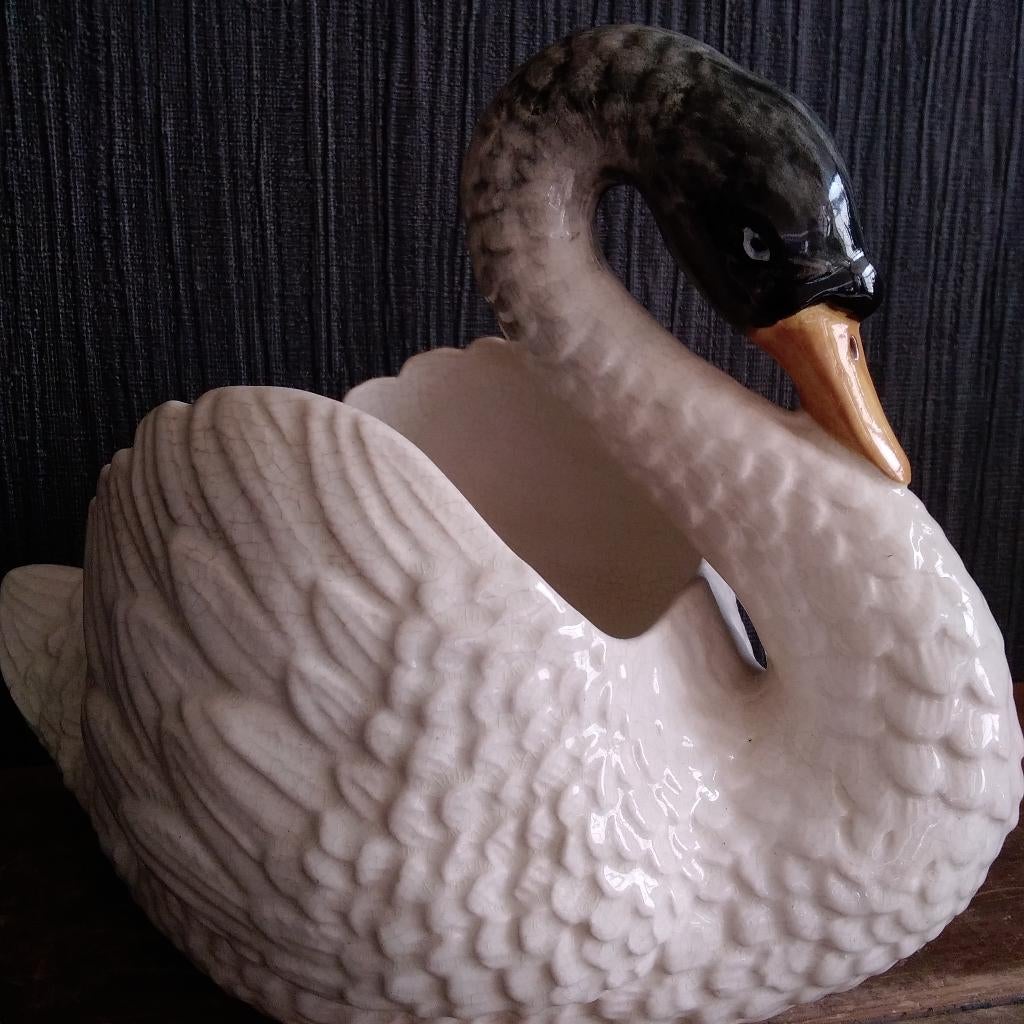 Prachtige antieke grote zwaan, Verzenden