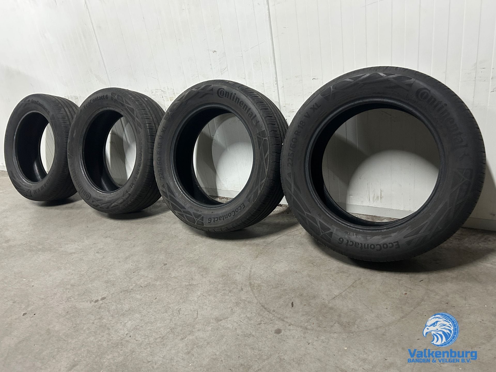 5mm! Zomerbanden 225/60R18 Continental EcoContact 6, Véhicule de tourisme, Pneus été, -, Utilisé
