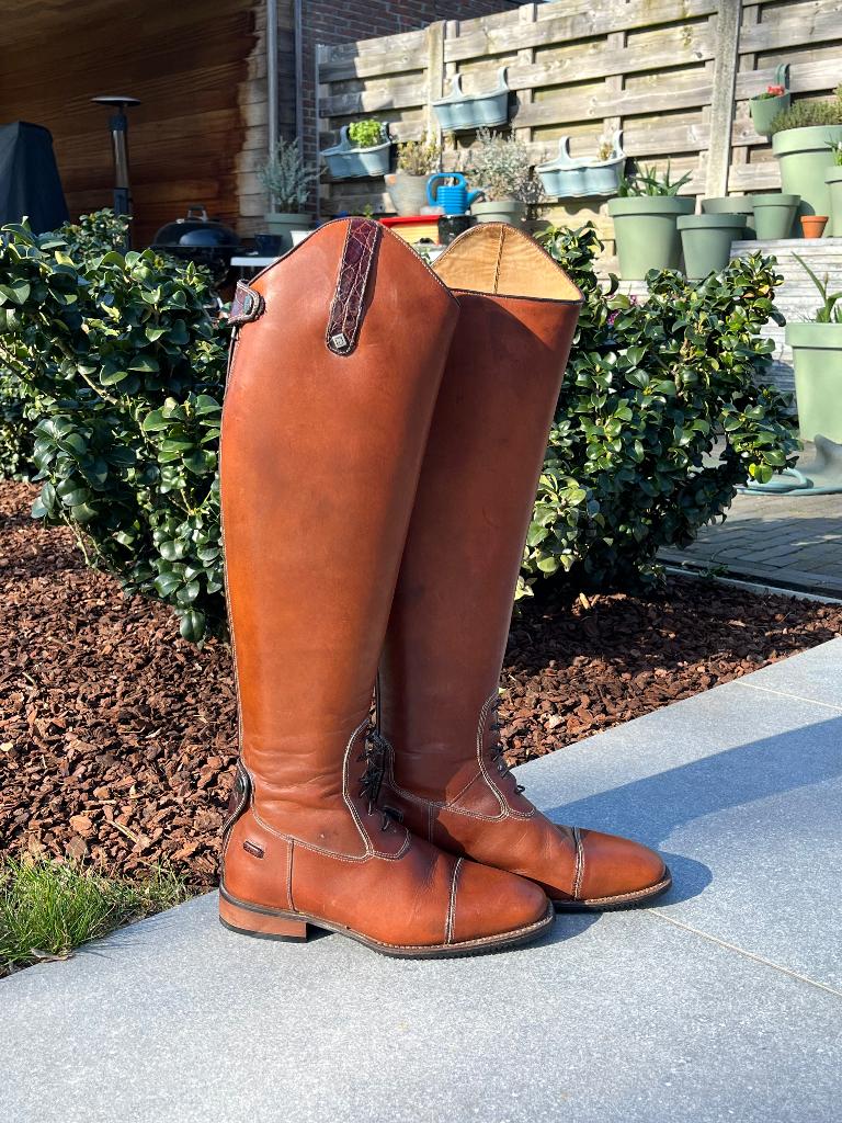 De Niro Ottaviano rijlaarzen cognac, 39-A-XL, Dieren en Toebehoren, Paardrijkleding, Ophalen of Verzenden, Zo goed als nieuw, Dames