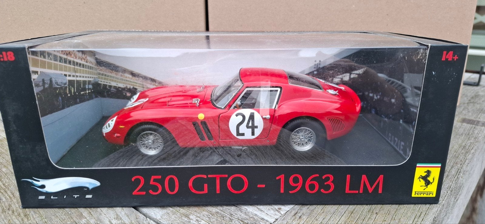1/18 Hot Wheels ELITE Ferrari 250 GTO #24   24h Le Mans 1963, Ophalen of Verzenden, Nieuw, Auto, Hot Wheels