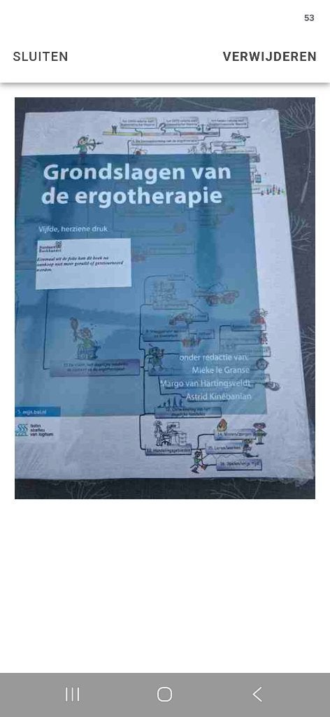 Grondslagen van de ergotherapie, Enlèvement ou Envoi, Neuf, Enseignement supérieur