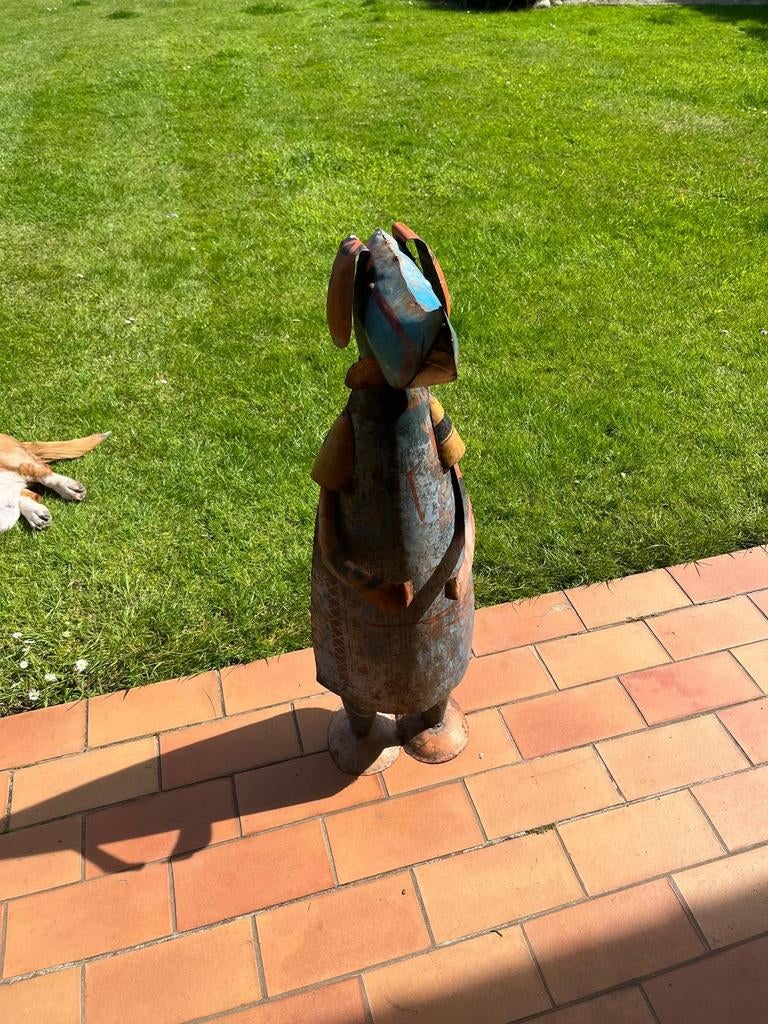 Hond van gerecycled ijzer., Tuin en Terras, Ophalen