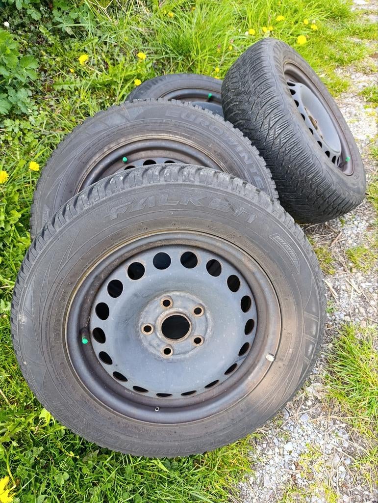 Kit hiver pour VW Touran en 195 65 R 15 91 T, Auto-onderdelen, Banden en Velgen, Gebruikt, 15 inch, Banden en Velgen, Winterbanden
