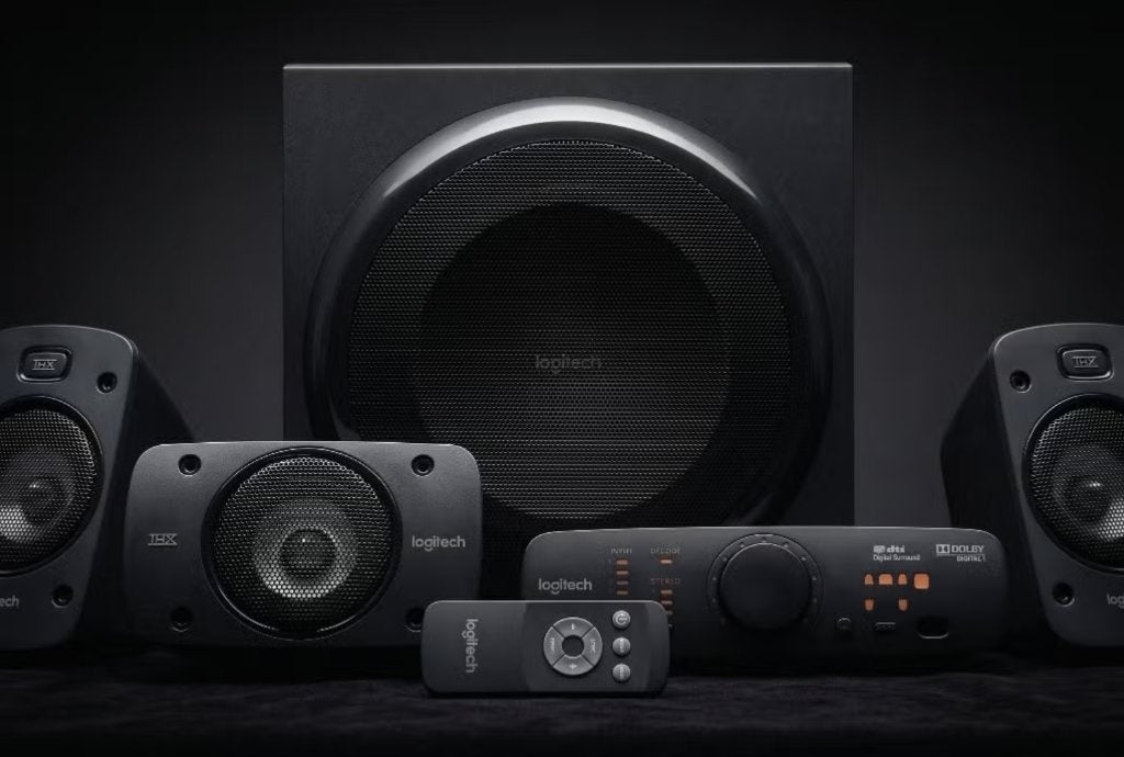 Logitech Z906 5.1 Surround Sound System, Gebruikt, Logitech, Center speaker, Afstandsbediening