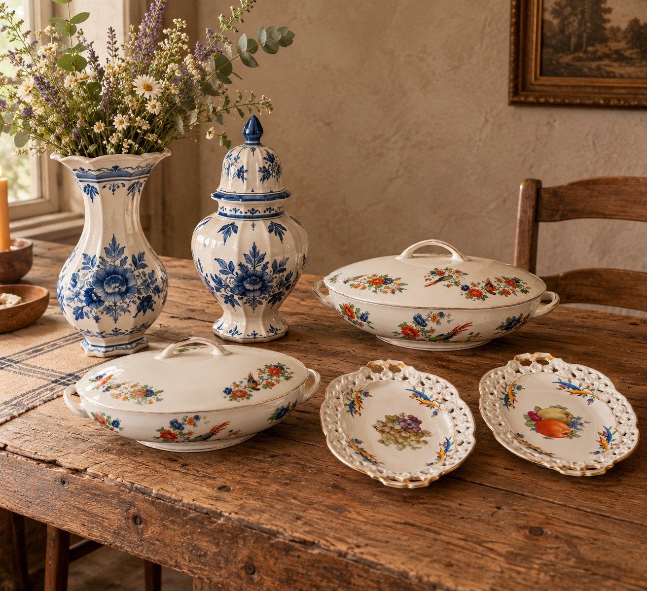 Oude schotels 4 stuks, Ophalen