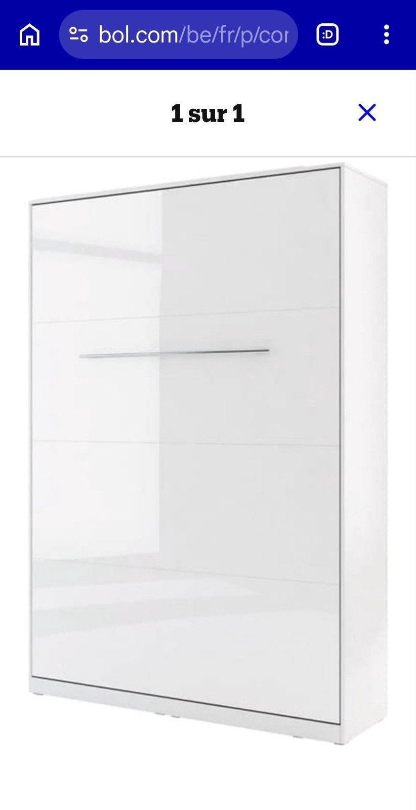 Lit pliant vertical laqué blanc Concept pro, Maison & Meubles, Enlèvement, Blanc