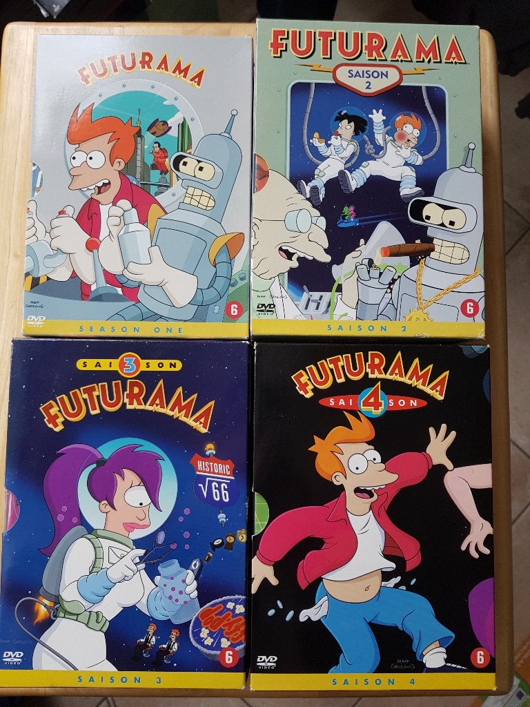Coffrets DVD Futurama (saisons 1 à 4) => PRIX PAR COFFRET, À partir de 6 ans, Enlèvement, Américain, Dessin animé