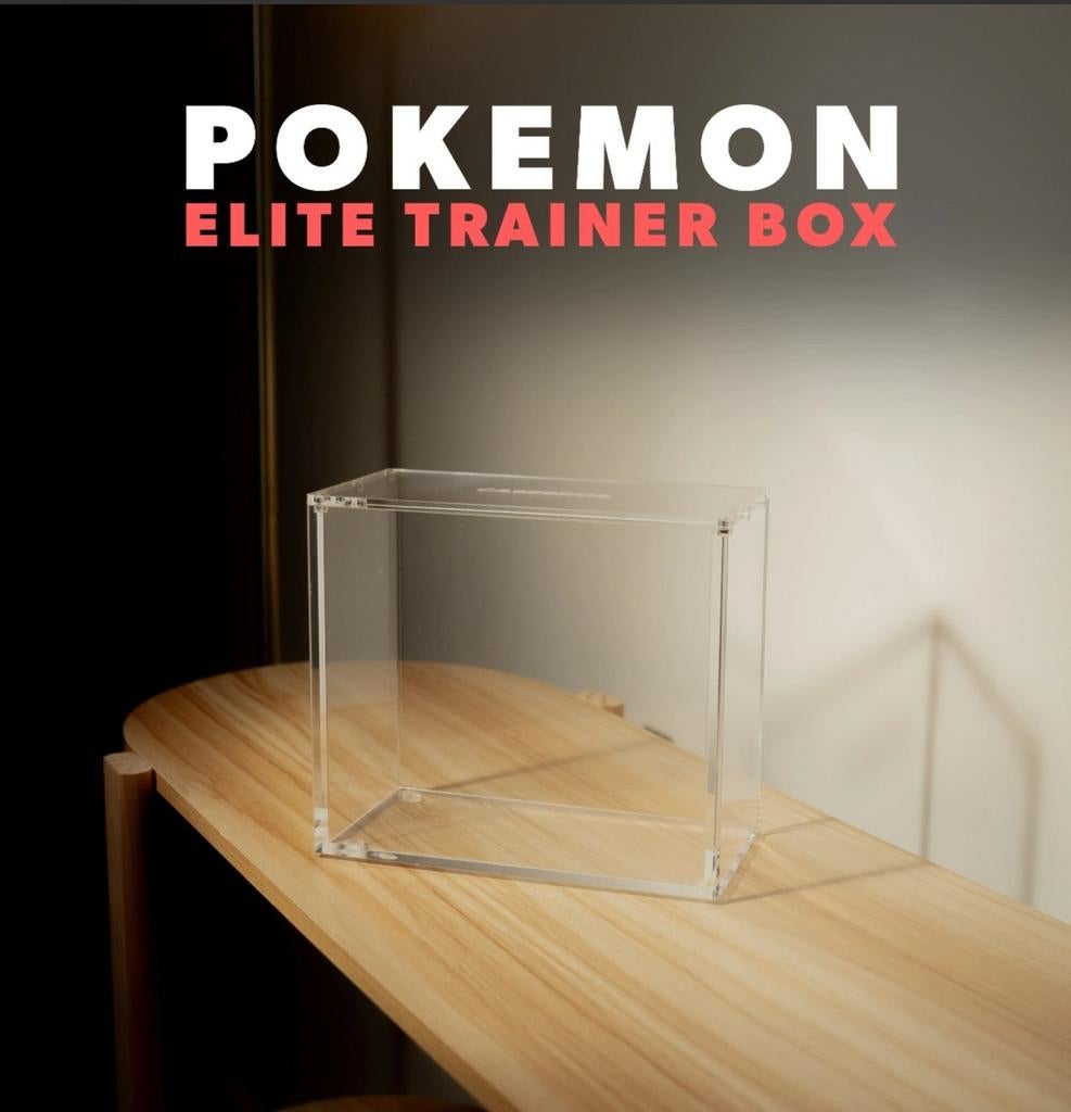 Pokemon acryl case voor elite trainer box, Ophalen, Nieuw, Sleeves of Kaarthoesjes, Foil