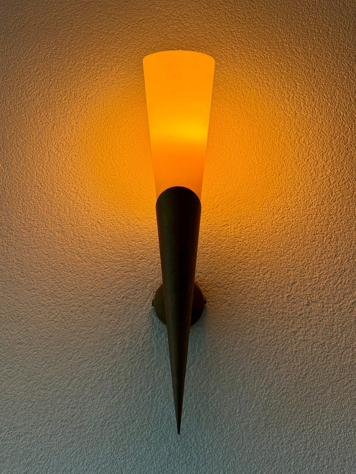 3 Massive wandlampen glas/brons, Huis en Inrichting, Gebruikt, E14 (klein), Ophalen of Verzenden, Glas
