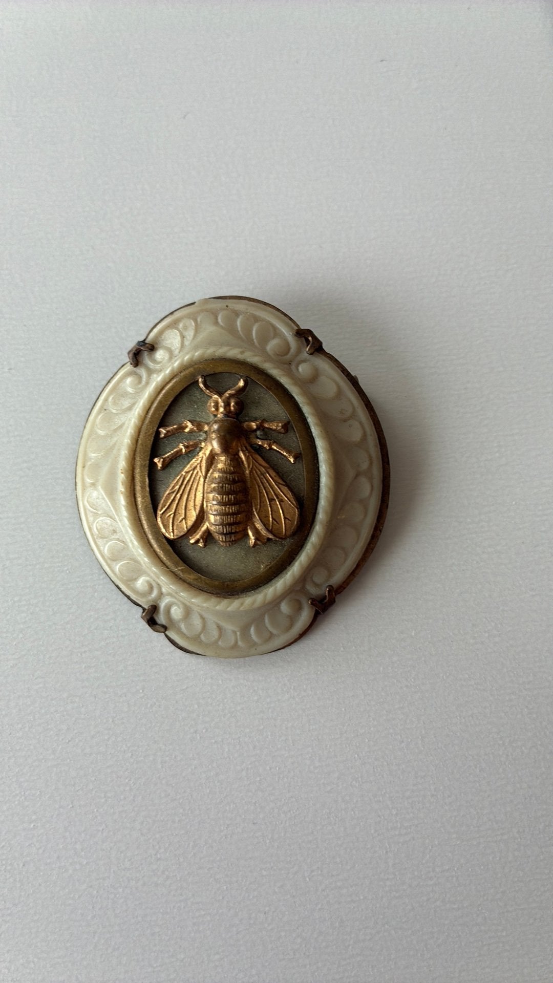 broche vlinder, Handtassen en Accessoires, Ophalen of Verzenden, Koper, Broche, Verguld