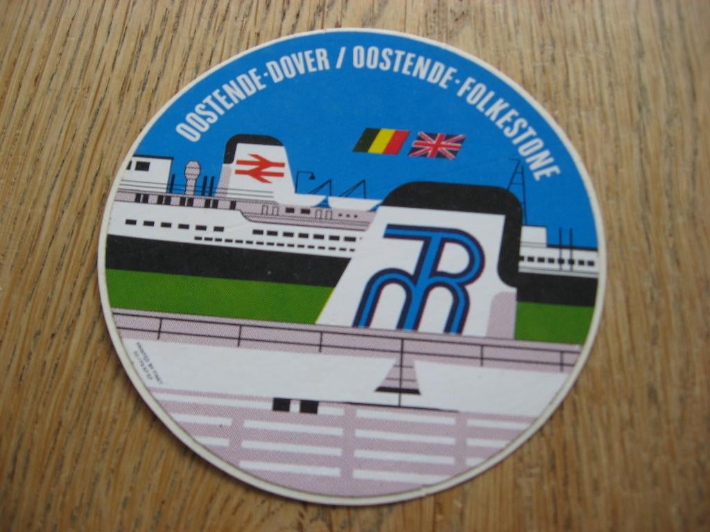 Sticker Oostende Dover Oostende Folkestone, Ophalen of Verzenden, Nieuw, Overige typen