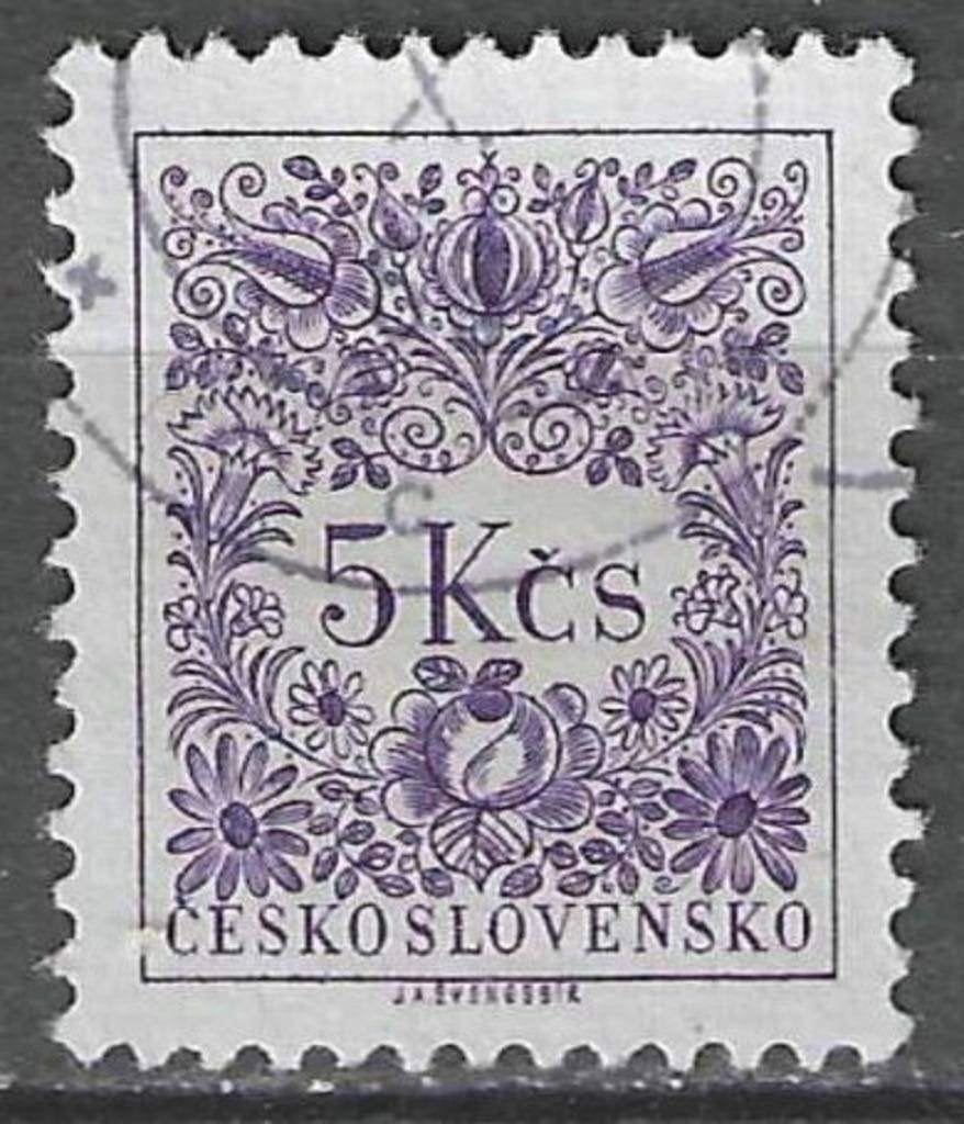 Tchécoslovaquie 1954 - Yvert 91TX - Timbre fisca type  (ST), Envoi, Affranchi