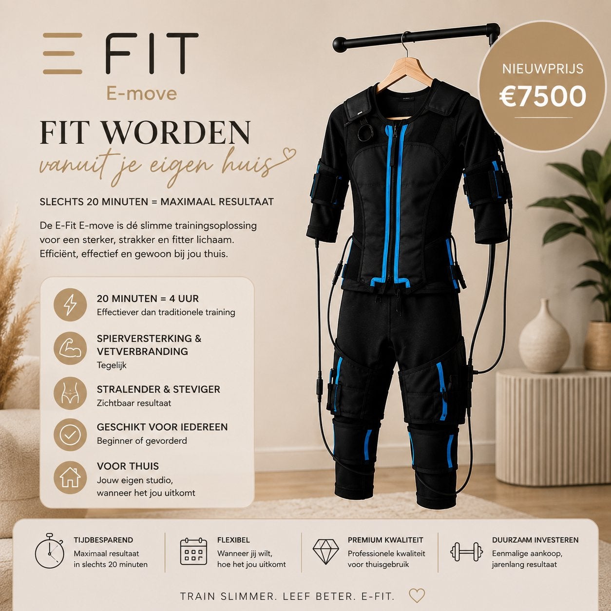 E-fit pak voor thuis (EMS training), Ophalen