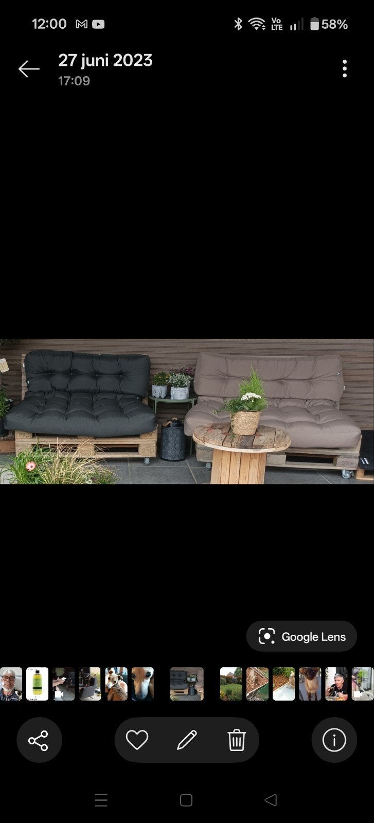 zitkussen, Tuin en Terras, Schuttingen, Ophalen
