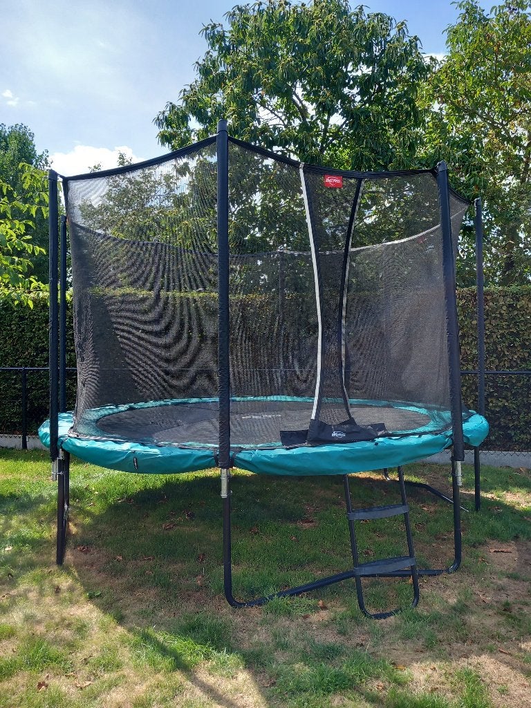 Trampoline Berg Champion 380 met veiligheidsnet, Kinderen en Baby's, Speelgoed | Buiten | Trampolines, Ophalen, Gebruikt