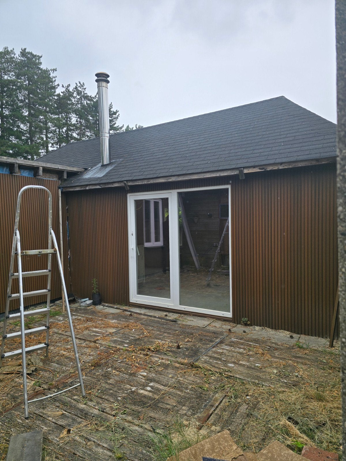 te koop chalet met inschrijving en eigen grond, Caravans en Kamperen, Particulier, Douche, Overige