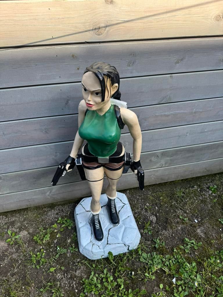 Lara Croft Tomb Raider Statue – Grote Decoratieve Beeld –, Verzamelen, Ophalen of Verzenden, Zo goed als nieuw