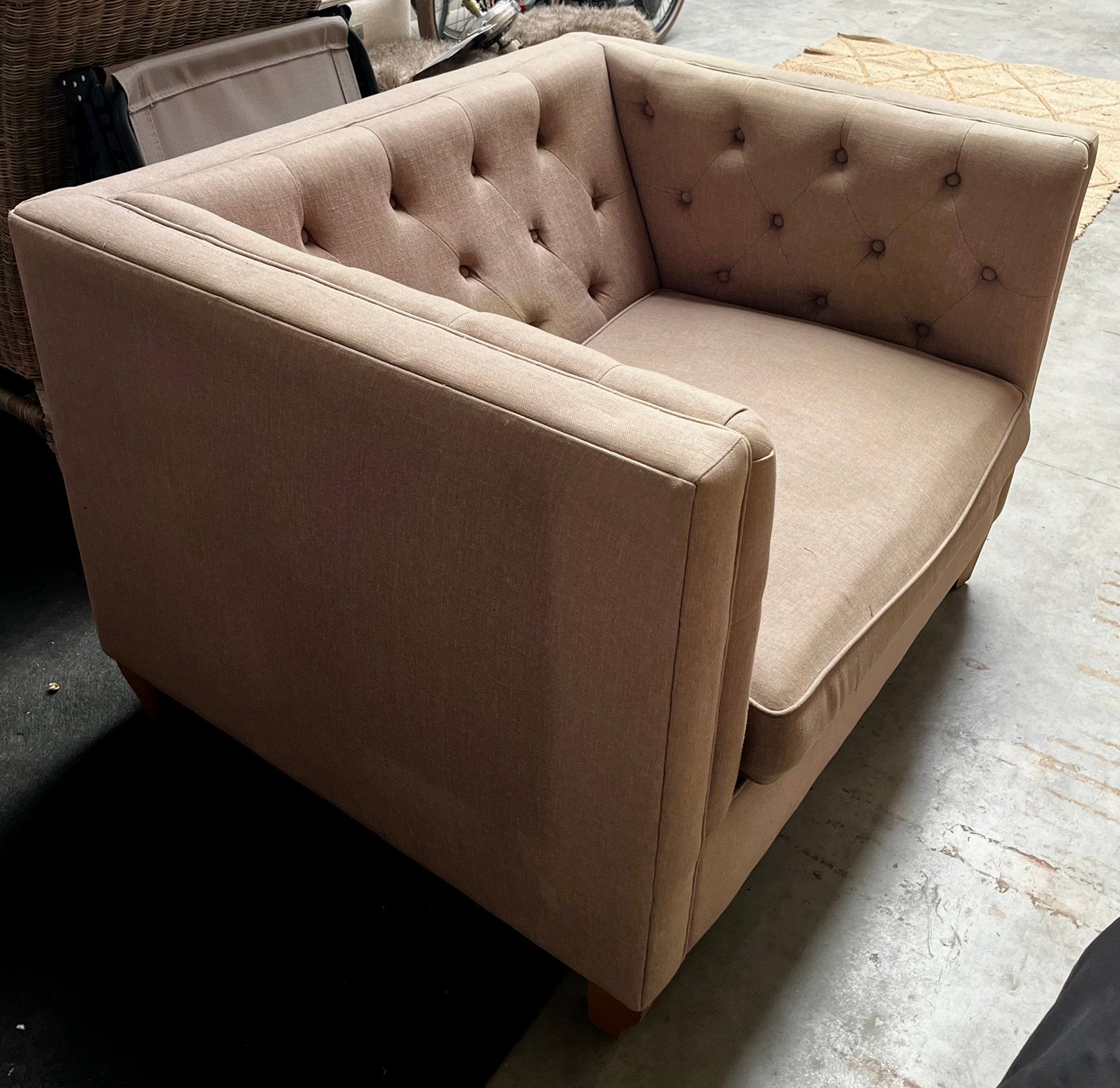 2 loveseats loveseat 1,5 zitsbank Manhattan Rivièra Maison, Huis en Inrichting, Ophalen, Gebruikt, Tweepersoons, Stof