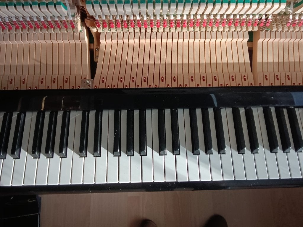 Buffetpiano Wilh.Steinberg P121 Zwart Hoogglans, Muziek en Instrumenten, Piano's, Ophalen, Zwart, Zo goed als nieuw, Piano