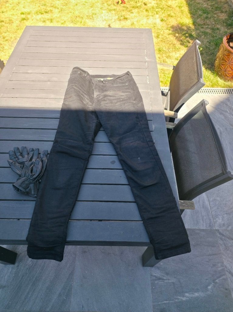 Midseason zwarte motorjeans Richa - maat 32/L30, Motos, Seconde main, Enlèvement ou Envoi, Femmes, Pantalon | textile
