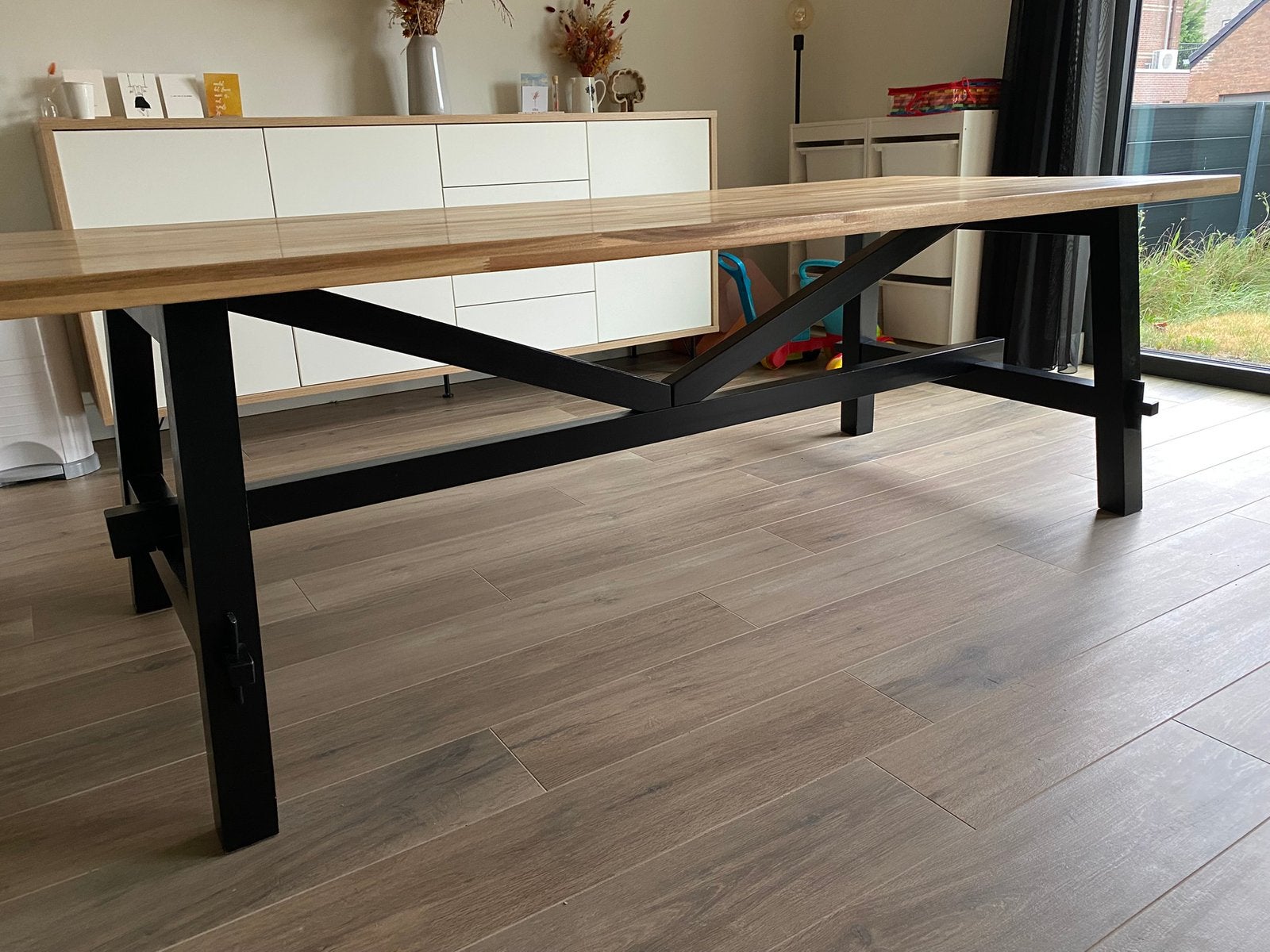Tafel met 6 stoelen, Ophalen, Zo goed als nieuw, Kunststof