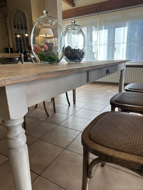Massieve eiken eettafel, Huis en Inrichting, Tafels | Eettafels, Ophalen
