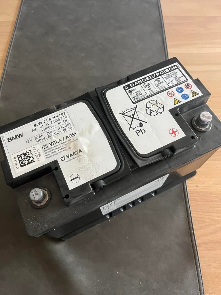 12V Autobatterij 80ah AGM 800A, Auto-onderdelen, Ophalen, Gebruikt, BMW