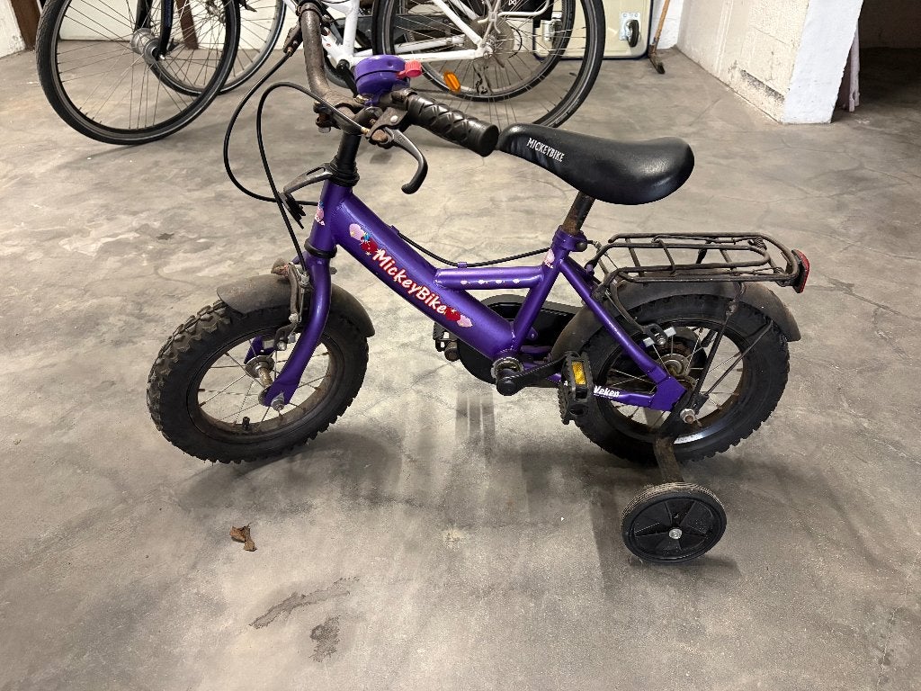 Vélo pour enfants avec roues d'entraînement, Frein sur jante, Stabilisateurs, Enlèvement, Utilisé