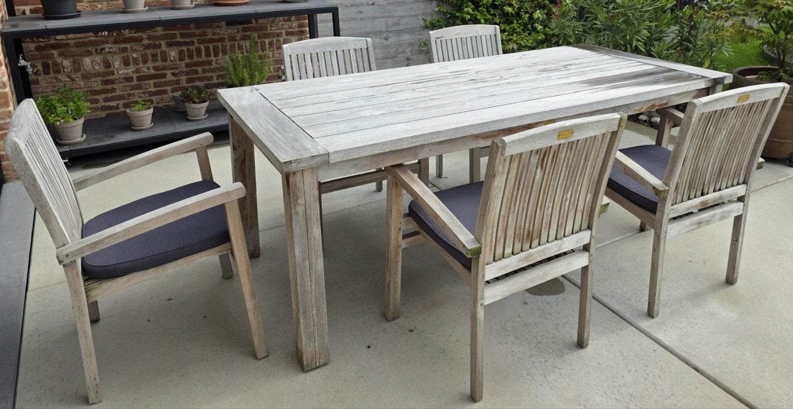 Tuinset en stoelen teak, Ophalen, Tuinset