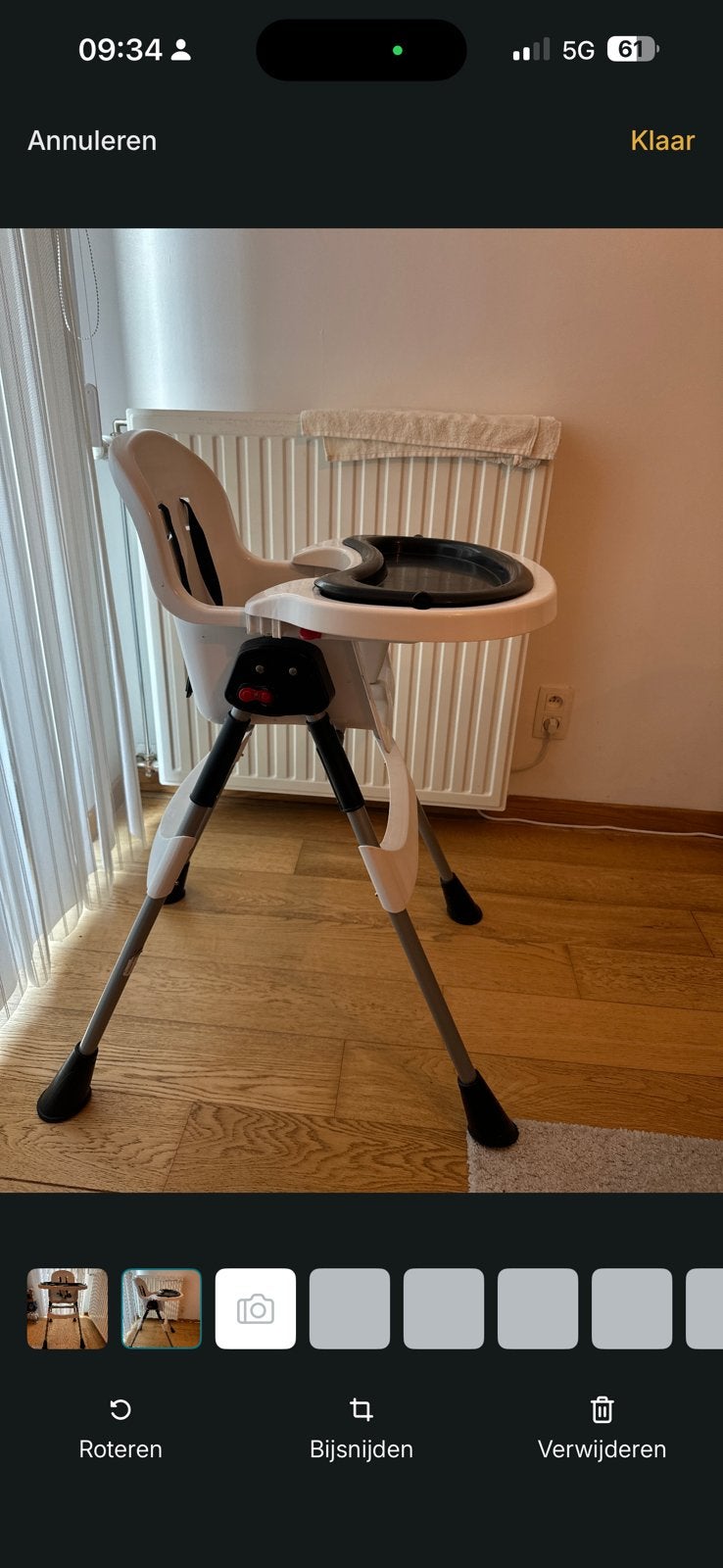 Eetstoel, Ophalen, Gebruikt