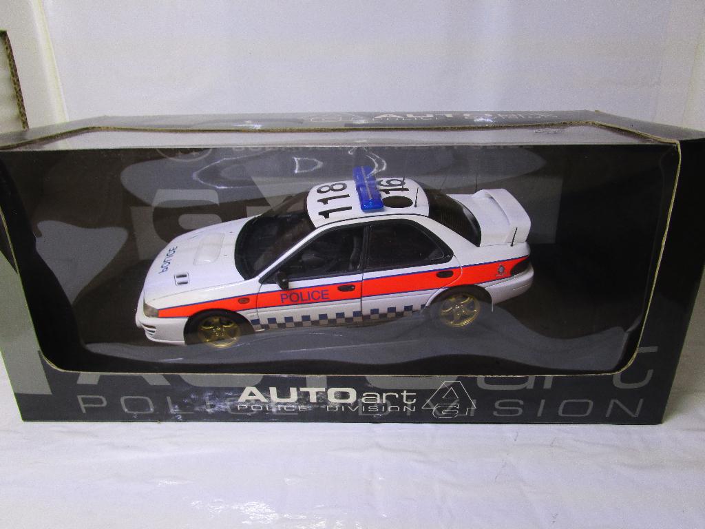 autoart 1:18 subaru impreza wrc, Ophalen of Verzenden, Zo goed als nieuw, Auto, Autoart