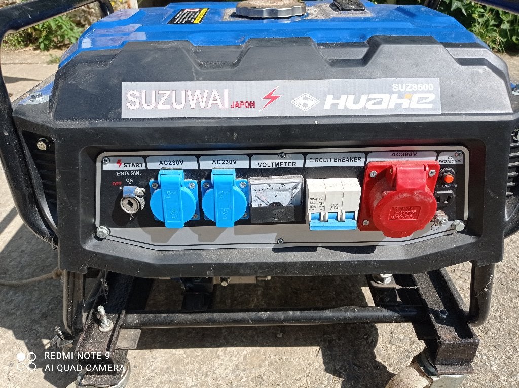 Groupe électrogène SUZUWAI, Doe-het-zelf en Bouw, Ophalen, Zo goed als nieuw, Benzine, Elektrisch startend