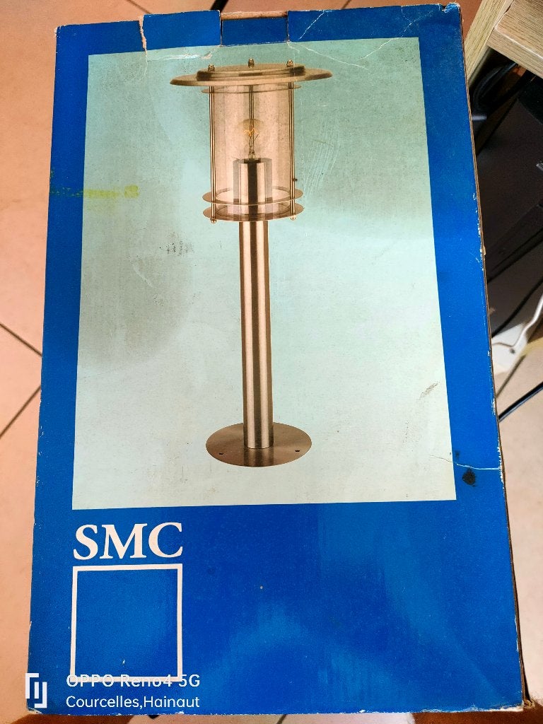 Lampes extérieure sur pied 54 cm, marque SMC, Neuf, Enlèvement, E27 (grand), Métal
